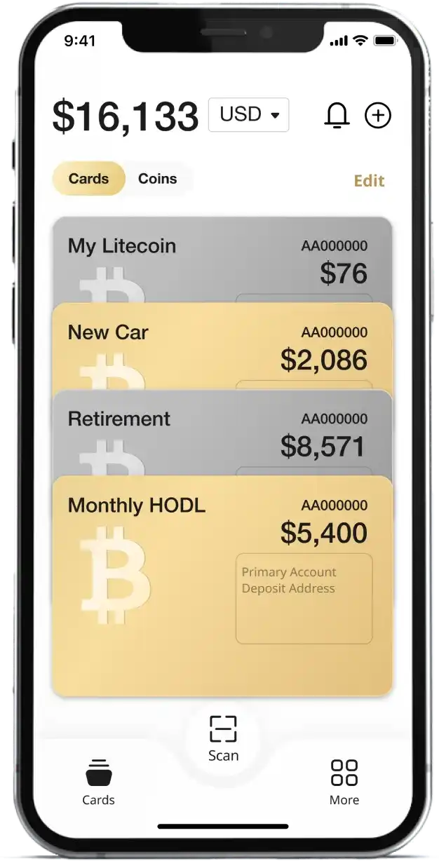 Ballet Crypto App home screen