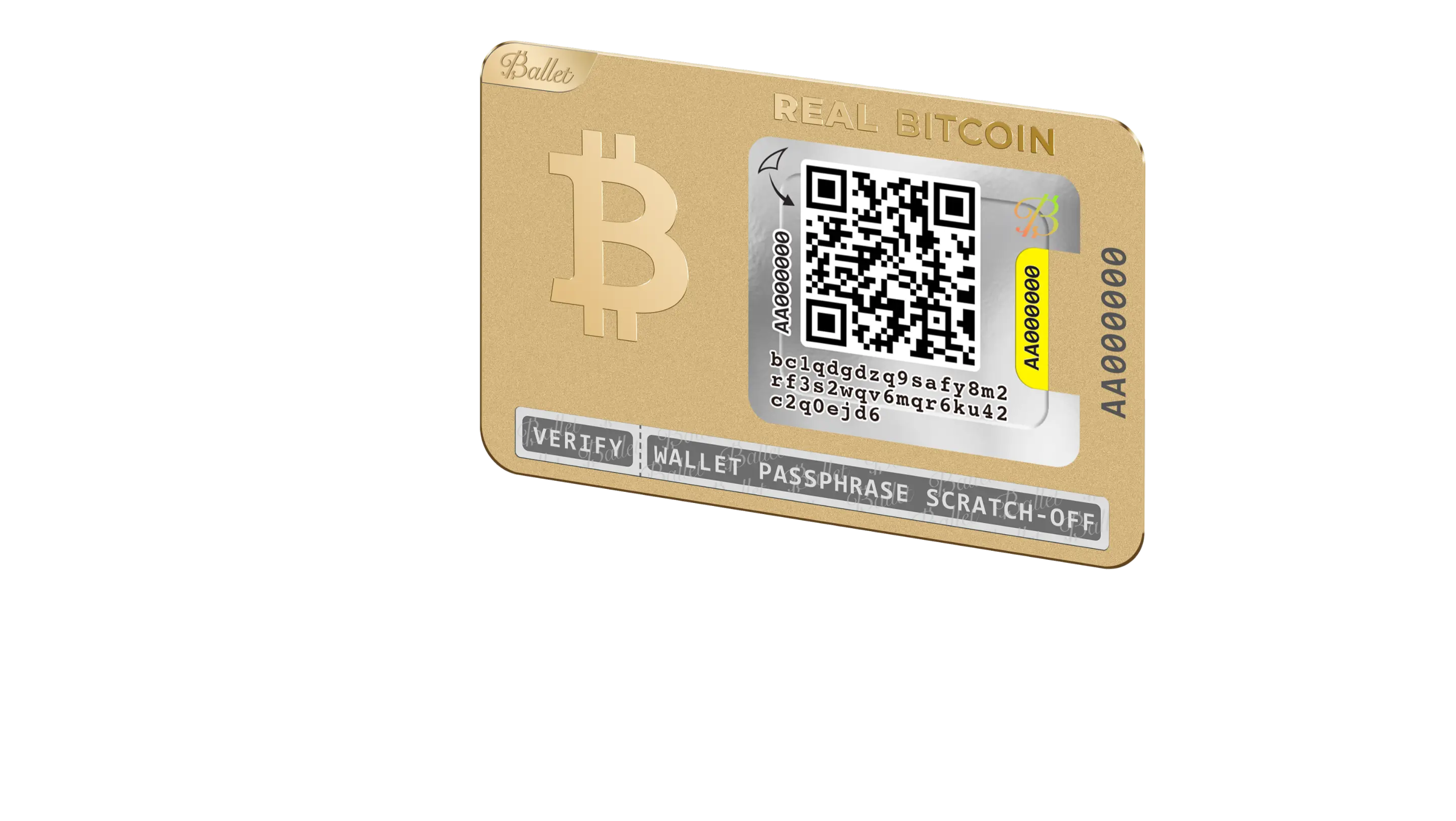 Ballet cold storage card with QR codes